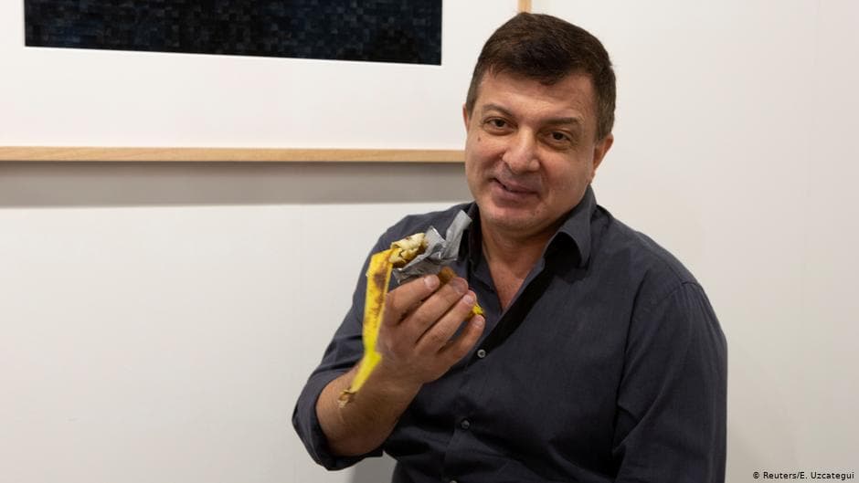 "Hungry" performance artist eats $120,000 banana