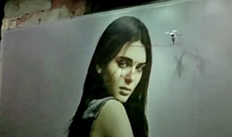 KATSU Drone Drawing 2015 on Kendall Jenner